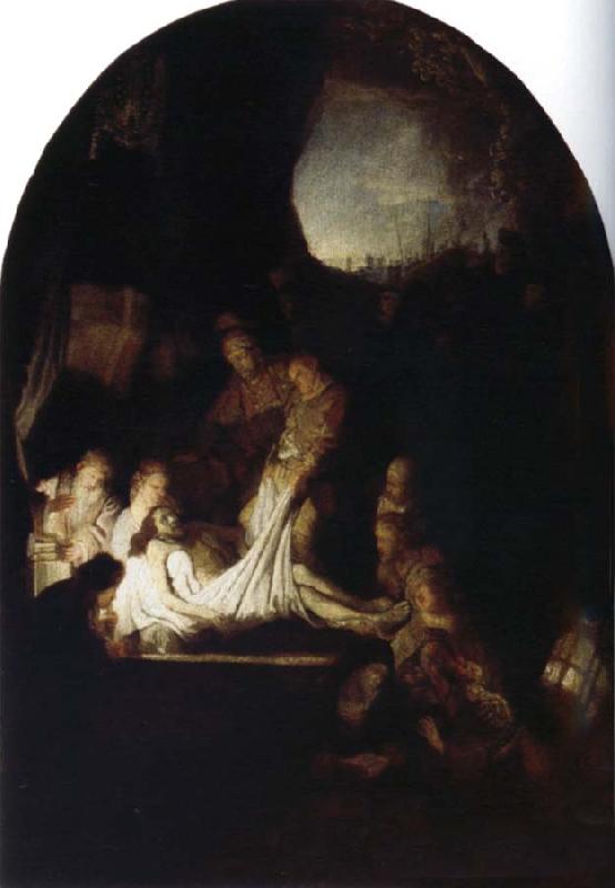 REMBRANDT Harmenszoon van Rijn The Entombment of Christ oil painting image